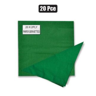 Serviettes 2-Ply - Plain Green