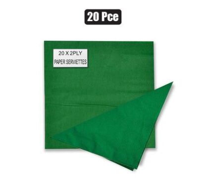 Serviettes 2-Ply - Plain Green