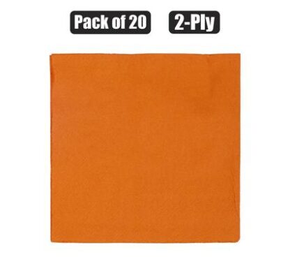 Serviettes 2-Ply - Plain Orange