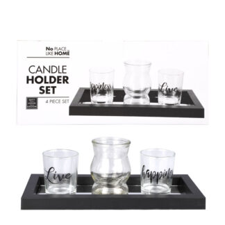 Candle Holder Set - Includes Tray