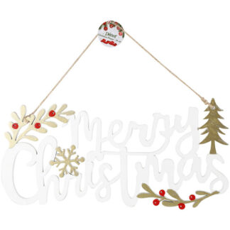 Plaque Christmas - White - 28 cm