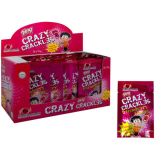 Strawberry Crazy Crackles - Flavoured Sweets - Box of 24