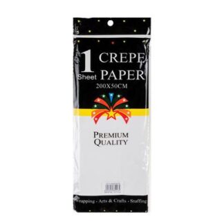 Crepe Paper - White - 5 cm x 2 Meters