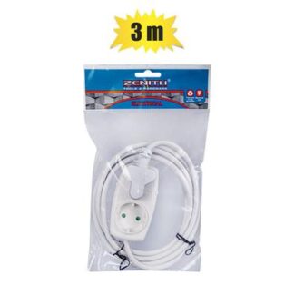 Cord Extension - 3 Meter - One 3-Pin - One Round 2-Pin