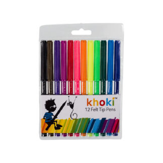 Pens Felt Tip Pack - Khoki - 12 Colours