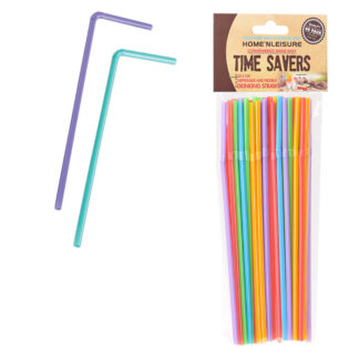Straws Flexible Colourful Drinking - 40