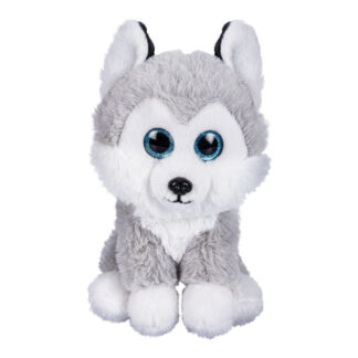 Plush Husky Dog with Big Eyes Toy - 23 cm