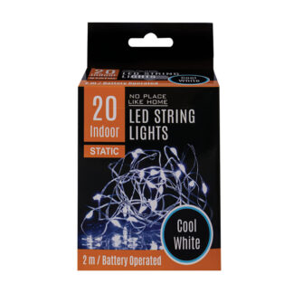 Lights Indoor LED String - Cool White - 20 - Battery Operated