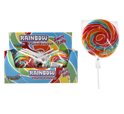 Peppermint Large Rainbow Lolly - Flavoured - Box of 12