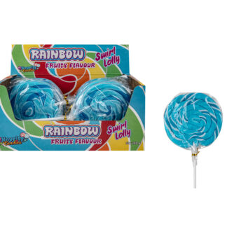 Blueberry Large Swirl Lollipop - Flavour - Box of 12