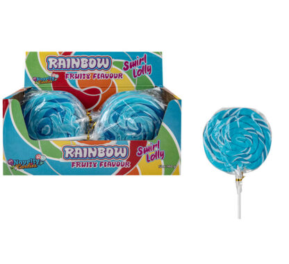 Blueberry Large Swirl Lollipop - Flavour - Box of 12