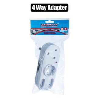 Adaptor Medium 4-Way Plug - One 3-Pin - One Round 2-Pin - Two 2-Pin