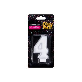 Birthday Number-4 Candle - Silver