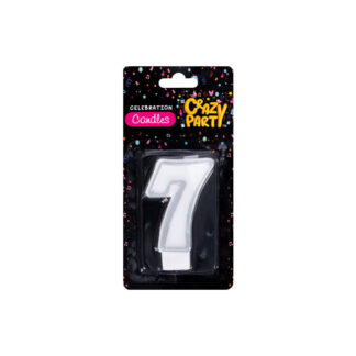 Birthday Number-7 Candle - Silver