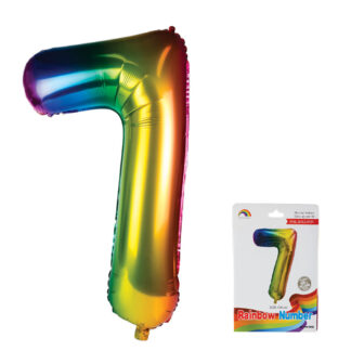 Balloon Number-7 Foil Helium - Rainbow