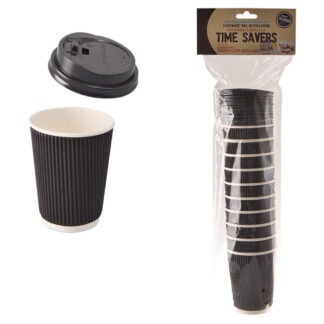 Picnic Paper Cups With Lids - 250 ml