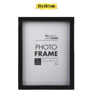 Frame Plastic Picture - Black Shadow-Box Style - 21 cm x 30 cm