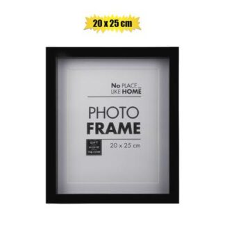 Frame Plastic Picture - Black Shadow-Box Style - For 20 x 25 cm Photo