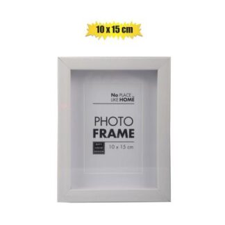 Frame Plastic Picture - White Shadow-Box Style - 10 cm x 15 cm