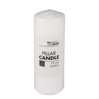 Candle Scented Round Pillar - White