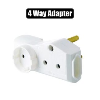 Plug Standard 3-Way Adaptor - One 3-Pin - Two 2-Pin