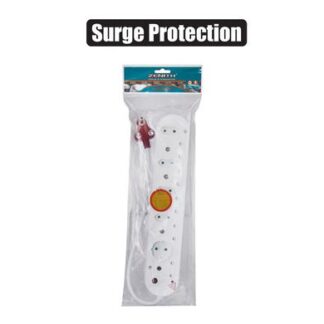 Surge Protected Multi-plug with Cord - 10 Way - Five 3-Pin - Five 2-Pin