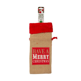 Christmas Wine Bottle Bag - Table Decoration