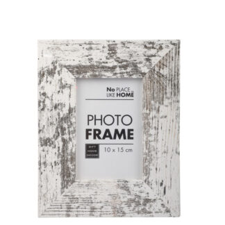 Frame Wooden Picture - Distressed White Pattern - For 10 x 15 cm Photo