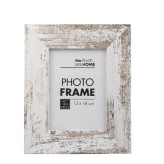 Frame Wooden Picture - Distressed White Pattern - For 13 x 18 cm Photo